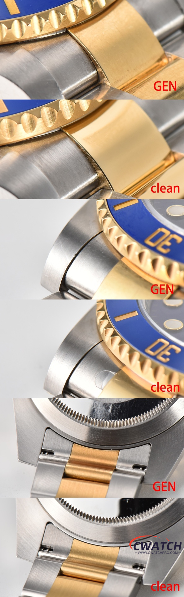 C厂Clean劳力士潜航者型系列116613LB-0005 间金蓝水鬼「3135机芯」