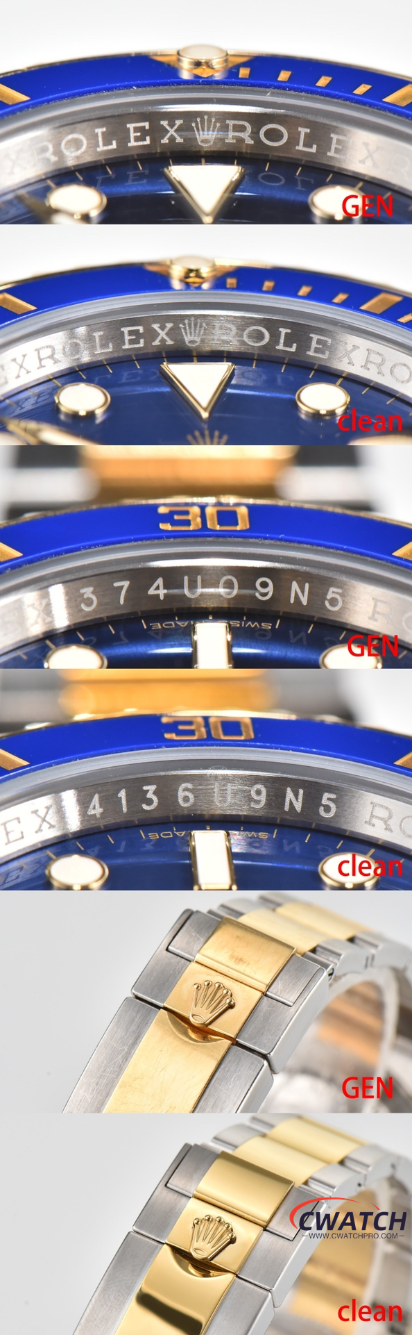 C厂Clean劳力士潜航者型系列116613LB-0005 间金蓝水鬼「3135机芯」