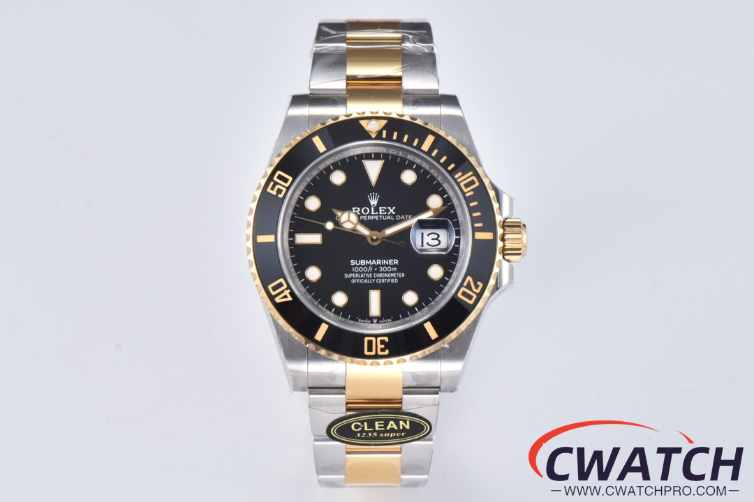 C厂Clean41mm劳力士潜航者型系列m126613ln-0002新款间金黑水鬼「3235机芯」