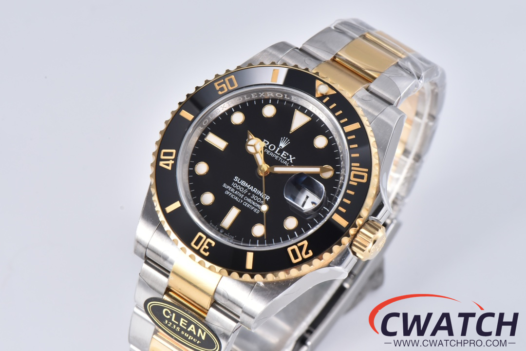 C厂Clean41mm劳力士潜航者型系列m126613ln-0002新款间金黑水鬼「3235机芯」