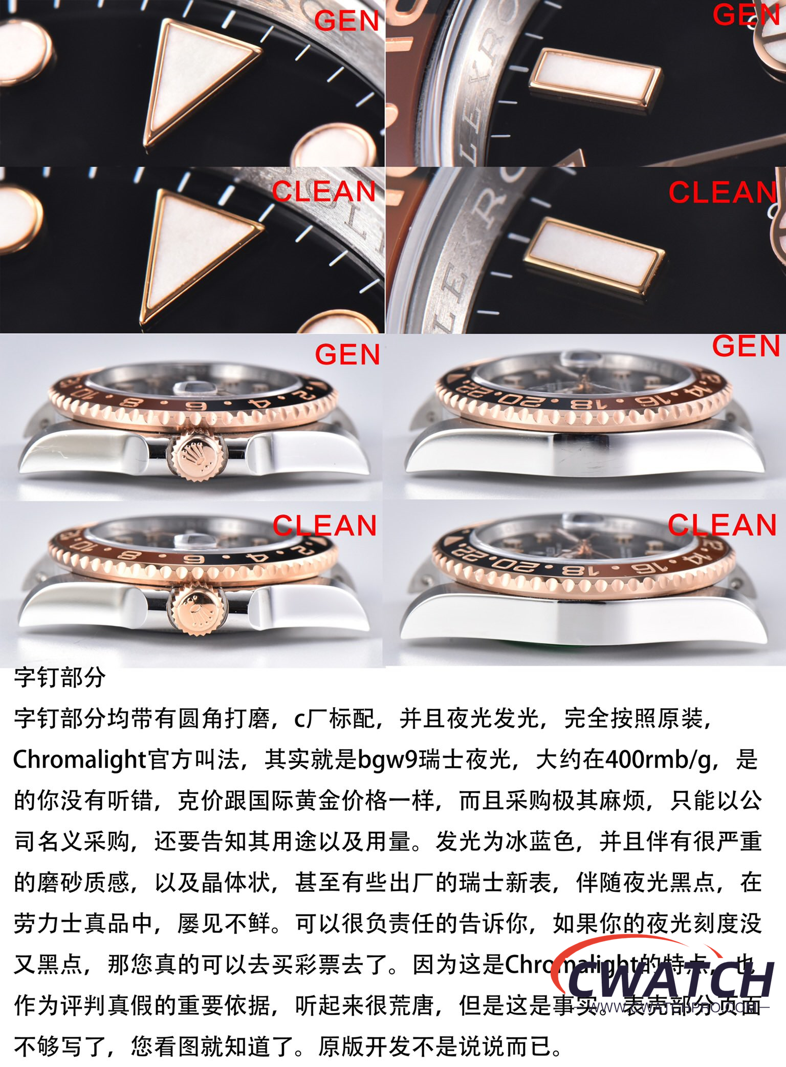 C厂Clean劳力士格林尼治型II系列m126711chnr-0002 间玫金