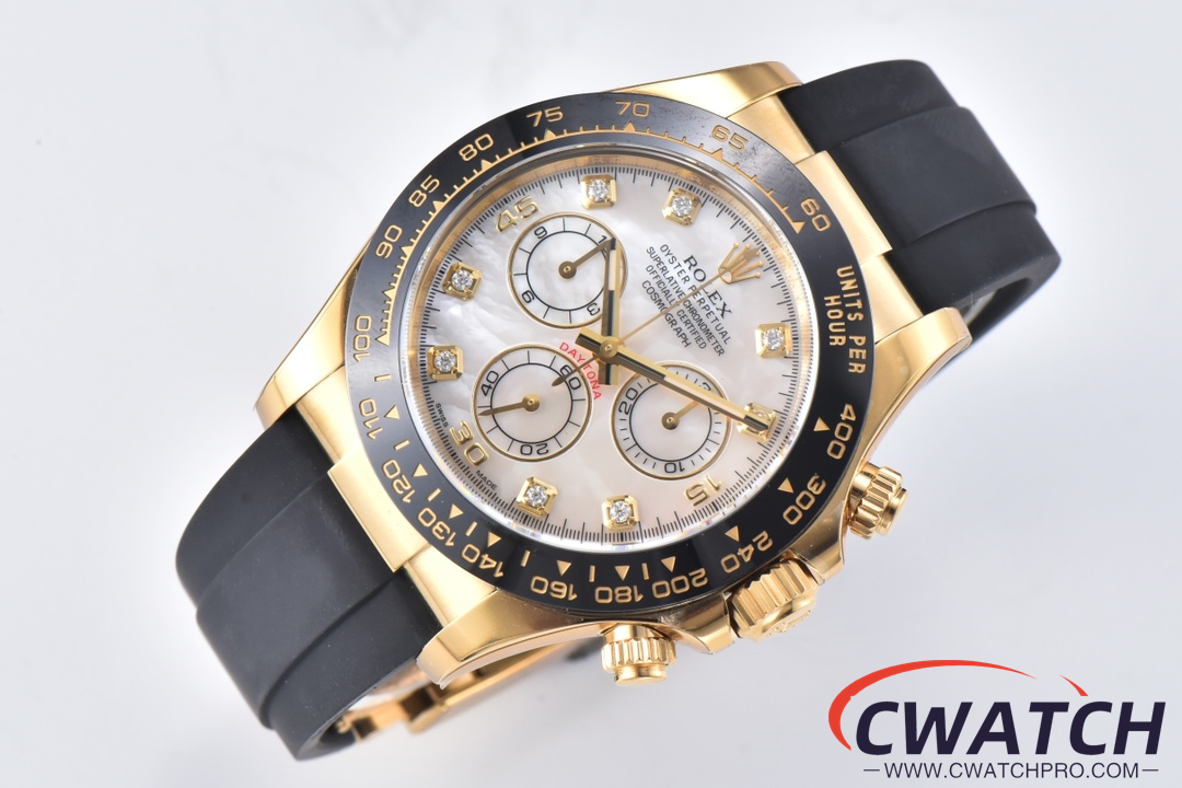 C厂Clean劳力士宇宙计型迪通拿m116518LN-0037金贝母迪「4130机芯」