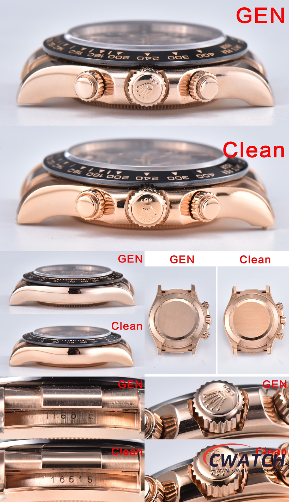 C厂Clean劳力士宇宙计型迪通拿m116505ln-0015玫金迪「4130机芯」