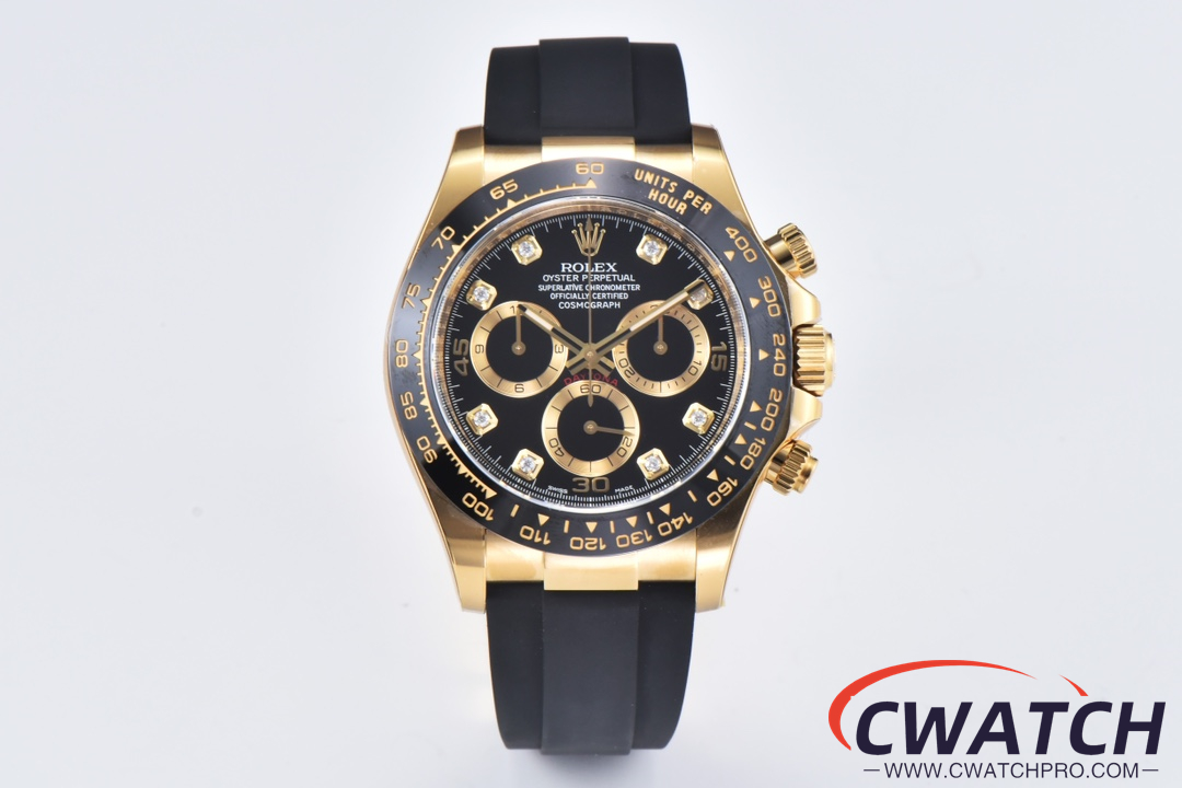 C厂Clean劳力士宇宙计型迪通拿m116518LN-0078黑金钻迪「4130机芯」