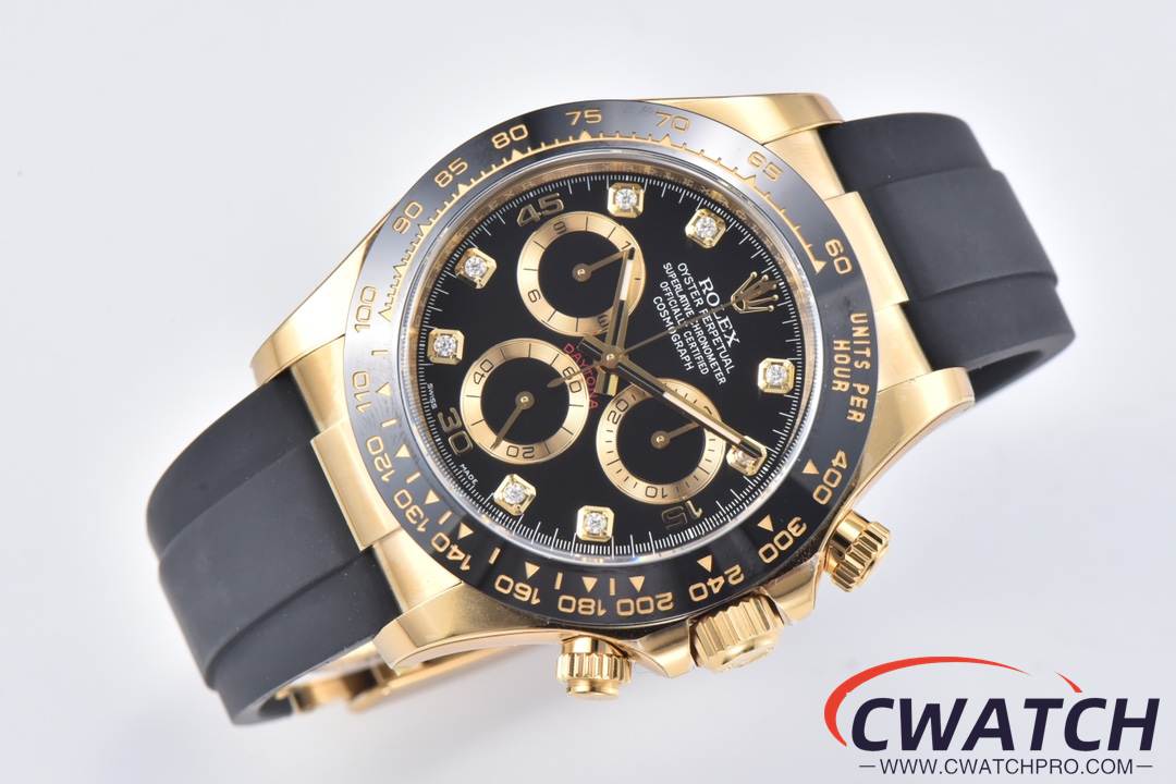 C厂Clean劳力士宇宙计型迪通拿m116518LN-0078黑金钻迪「4130机芯」